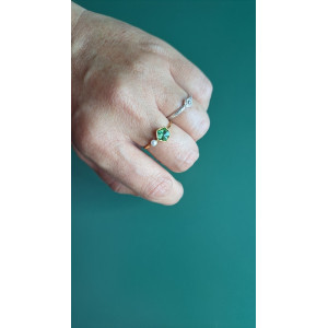 Bague fine Adelina vert