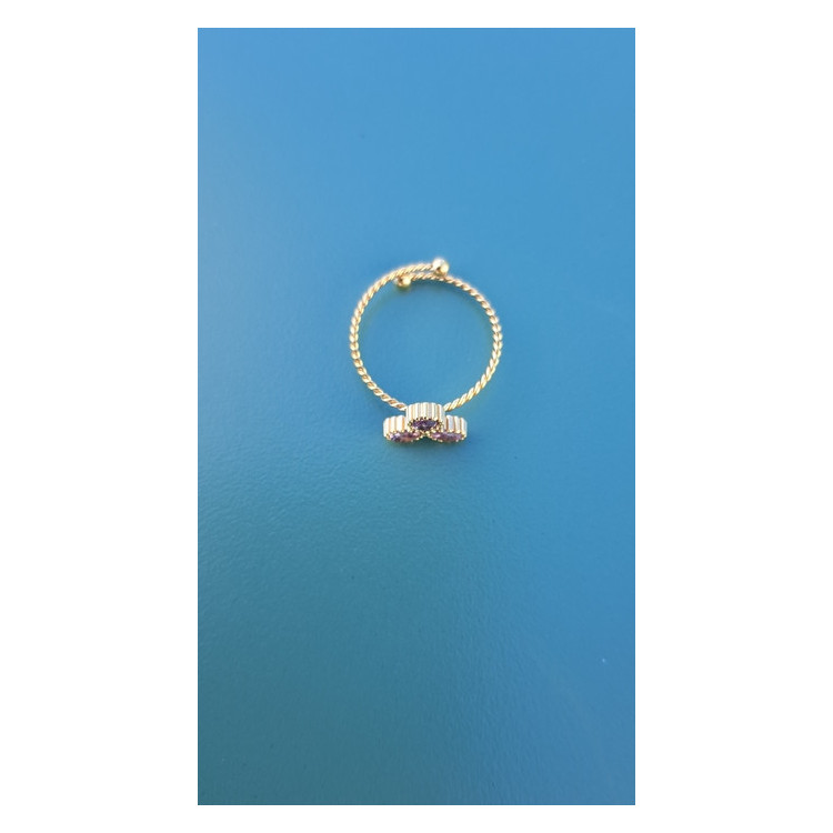 Bague fine Toscane mauve