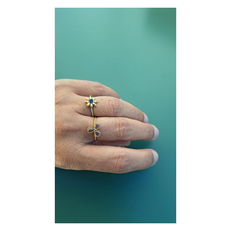 Bague fine Toscane mauve