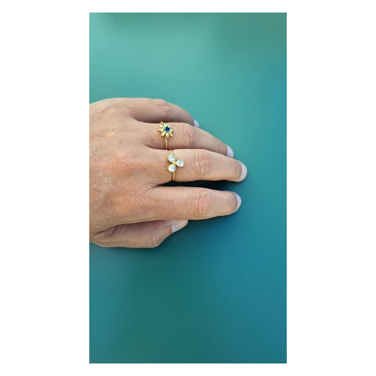 Bague fine Toscane blanc