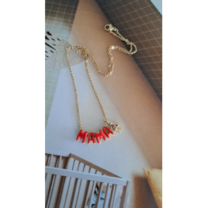 Collier Mama Girl rose