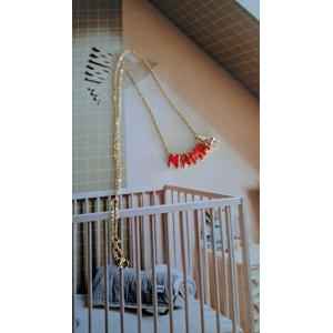 Collier Mama Girl rose