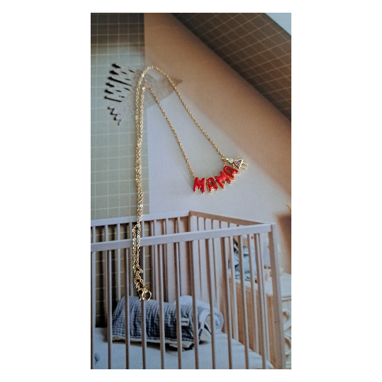 Collier Mama Girl rose