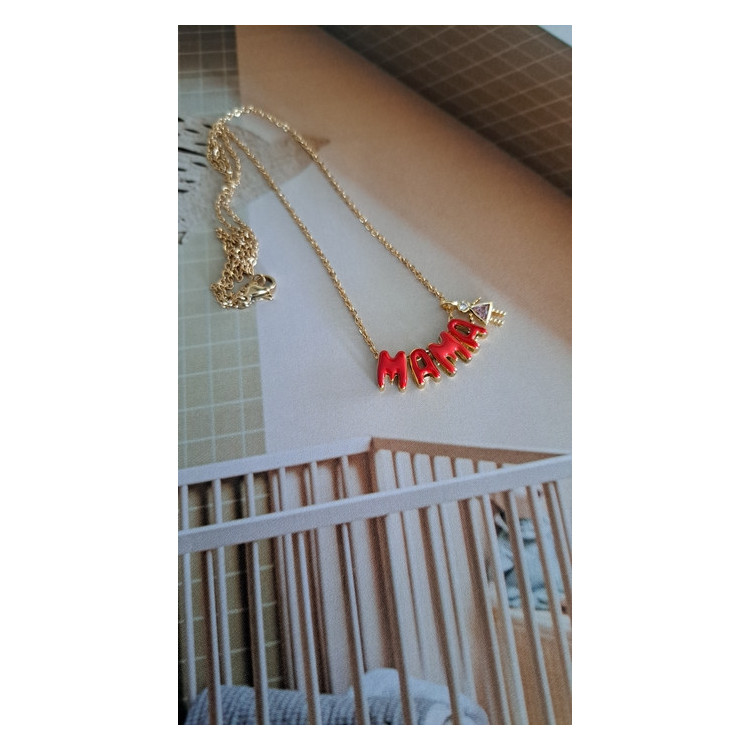 Collier Mama Girl rose