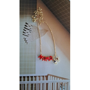 Collier Mama Boy & Girl orange/violet