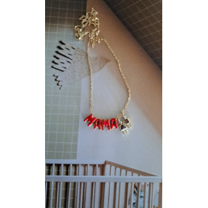 Collier Mama Boy & Girl orange/violet