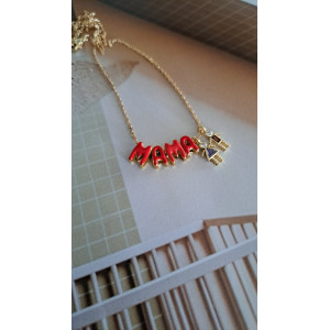 Collier Mama Boy & Girl orange/violet