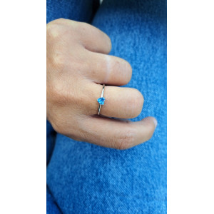 Bague fine Poéma bleu