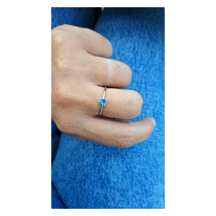 Bague fine Poéma bleu