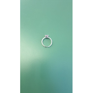 Bague fine argentée Sixtine rose