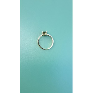Bague fine dorée Sixtine vert kaki