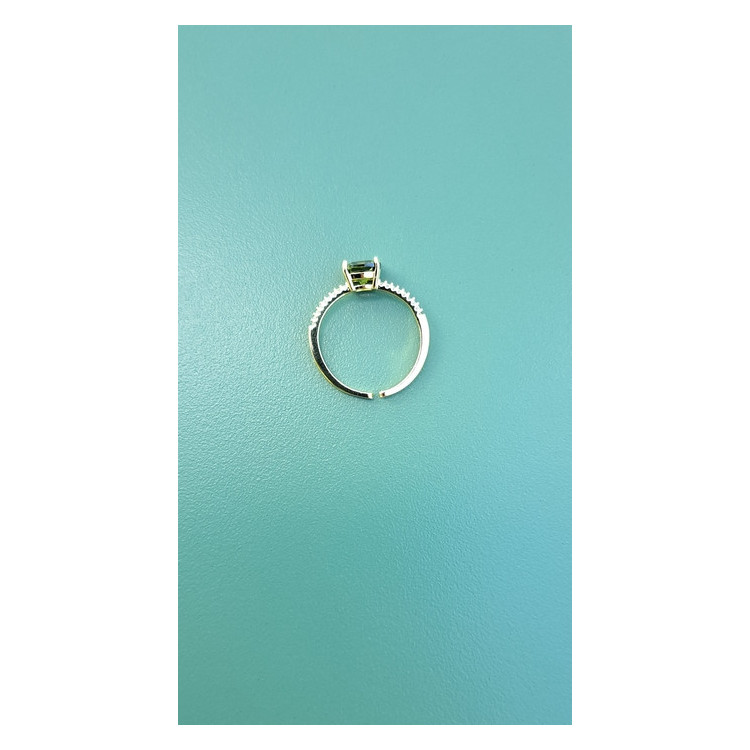 Bague fine dorée Sixtine vert kaki