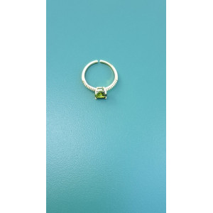 Bague fine dorée Sixtine vert kaki