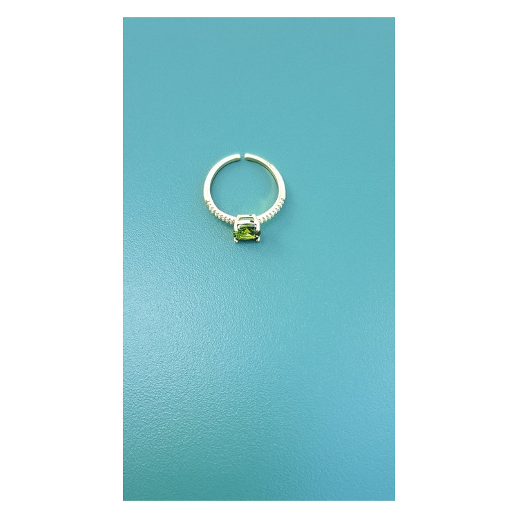 Bague fine dorée Sixtine vert kaki