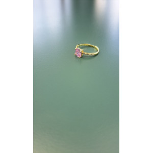Bague fine dorée Sixtine rose