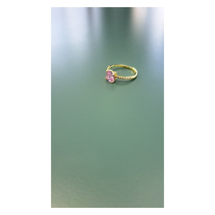 Bague fine dorée Sixtine rose