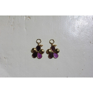 Boucles d'oreilles Hoa violet