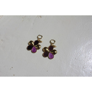 Boucles d'oreilles Hoa violet