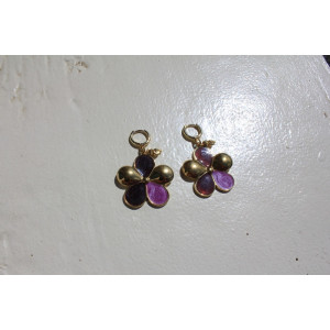 Boucles d'oreilles Hoa violet