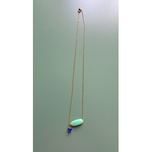Collier Téa vert zirconium bleu roi