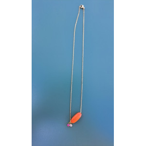 Collier Tessa orange zirconiums framboise et blanc