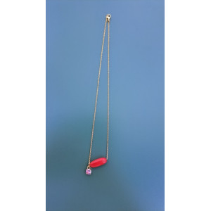 Collier Téa rouge zirconium rose