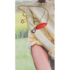 Collier Téa rouge zirconium rose