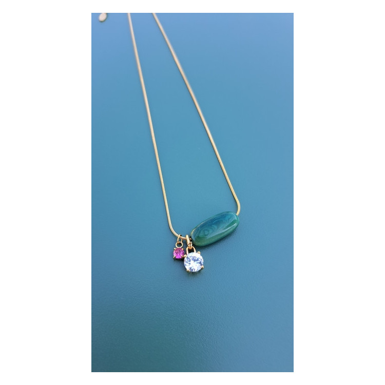 Collier TESSA vert pin