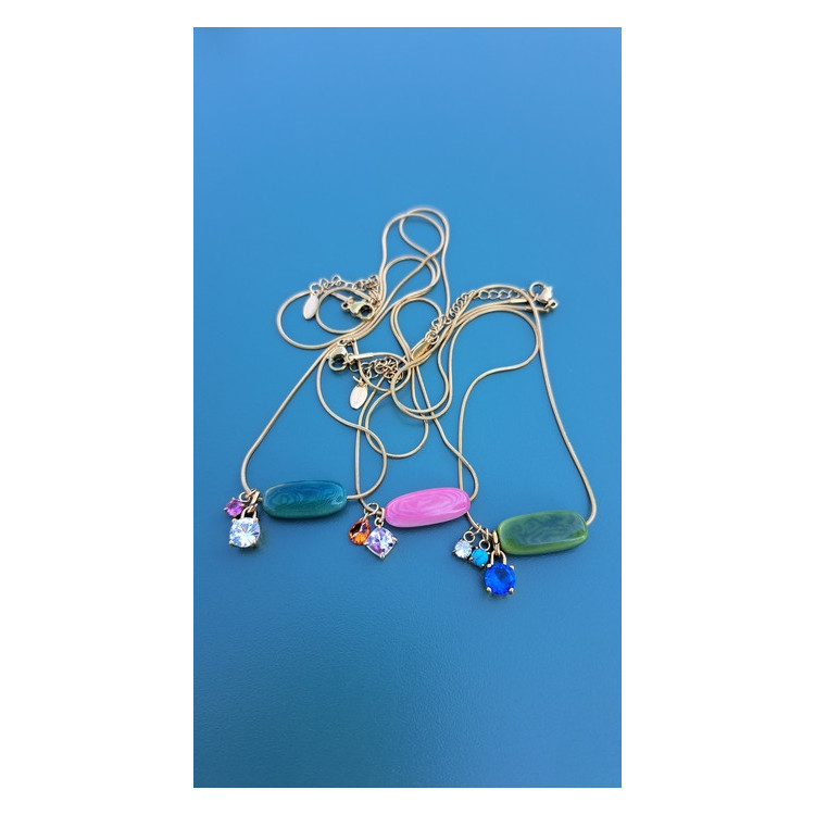 Collier TALIA vert kaki