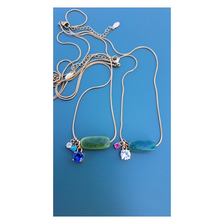 Collier TALIA vert kaki