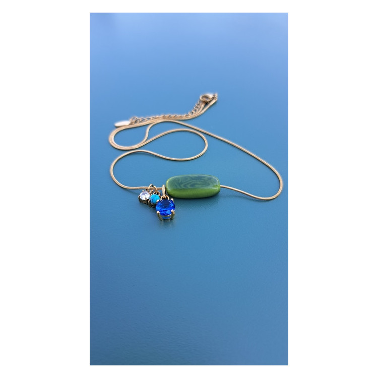 Collier TALIA vert kaki