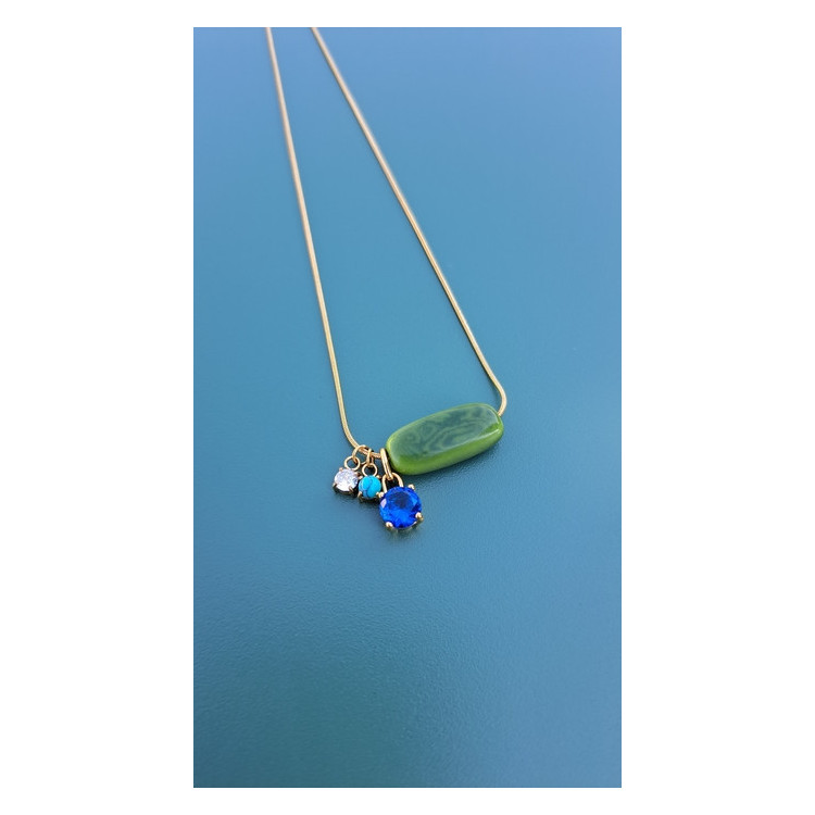 Collier TALIA vert kaki