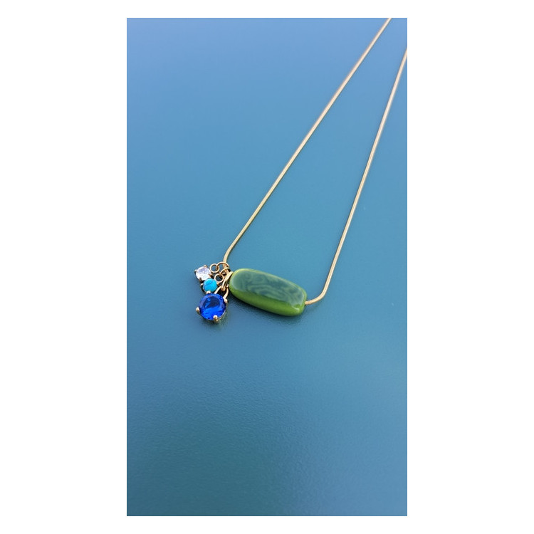 Collier TALIA vert kaki