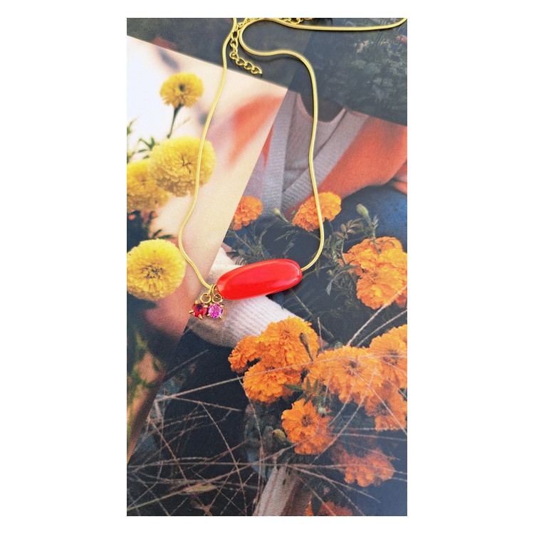 Collier Téa - tomate