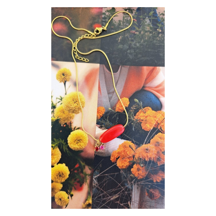 Collier Téa - tomate