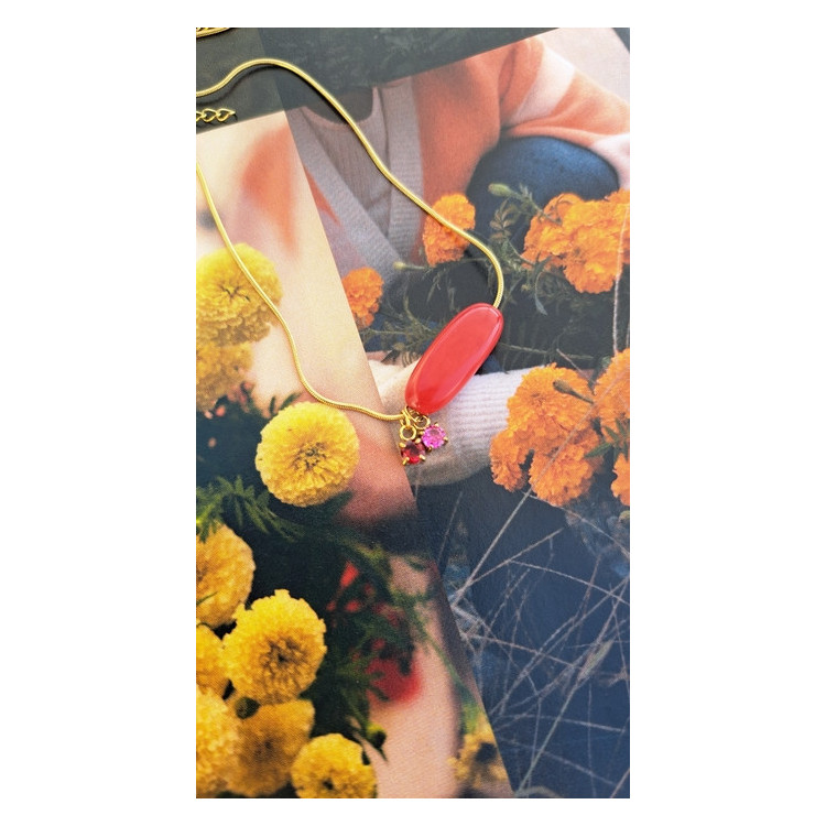 Collier Téa - tomate