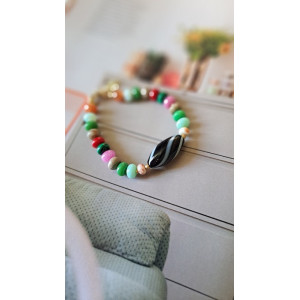 Bracelet Cloé - noir doré