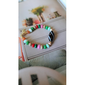 Bracelet Cloé - noir doré