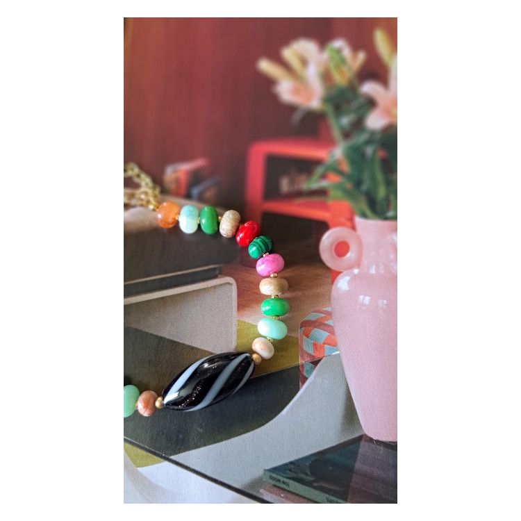 Bracelet Cloé - noir doré