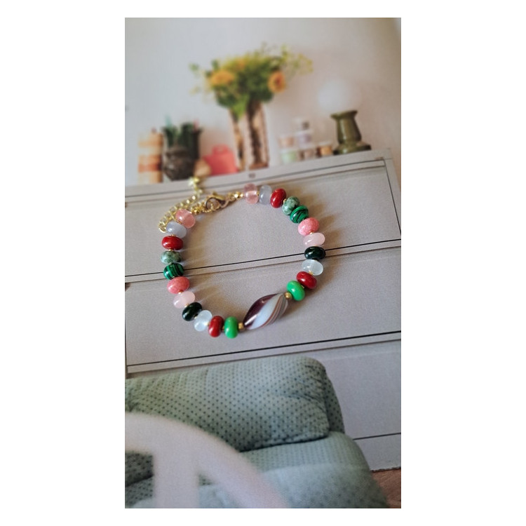 Bracelet Cloé - violine multicolore