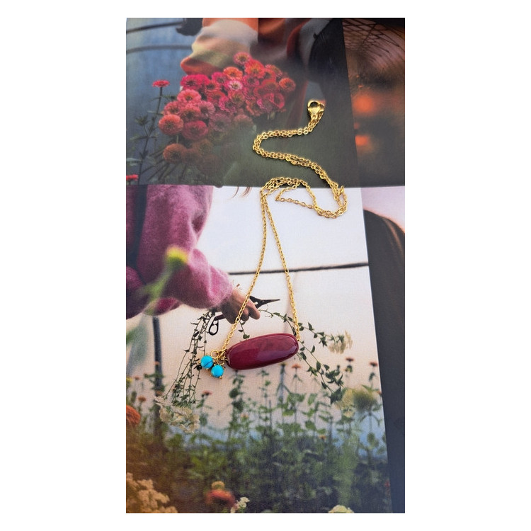 Collier Téa - grenat