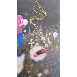 Collier Téa - chocolat