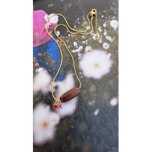 Collier Téa - chocolat