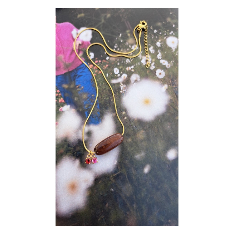 Collier Téa - chocolat