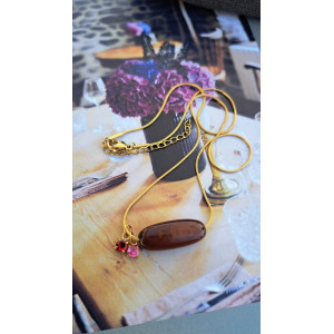 Collier Téa - chocolat