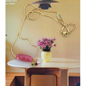 Collier Téa - vieux rose