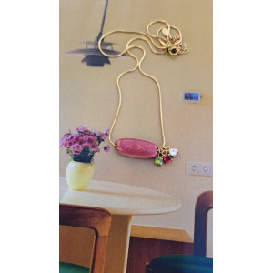 Collier Téa - vieux rose