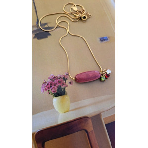 Collier Téa - vieux rose