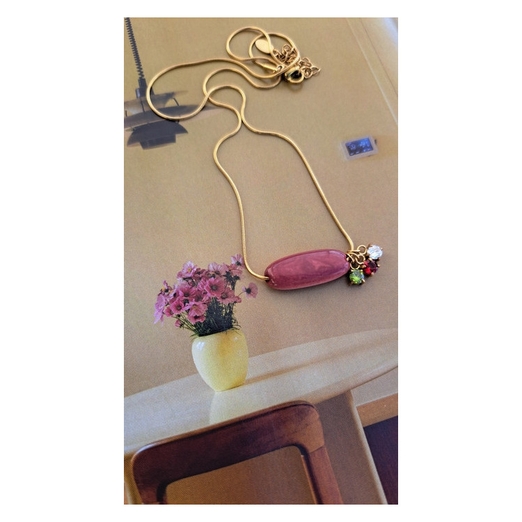 Collier Téa - vieux rose