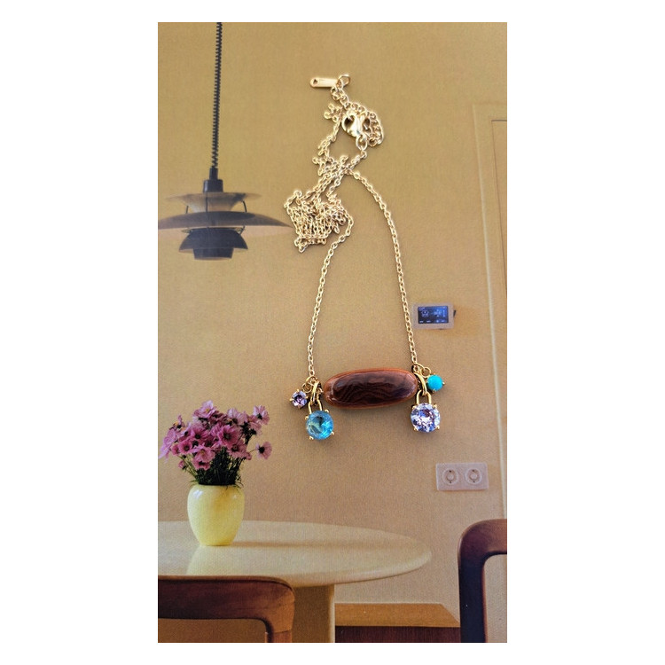 Collier Téa - chocolat